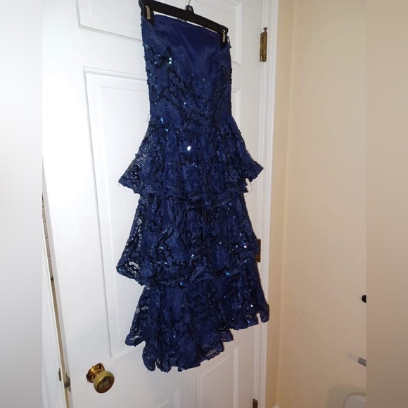 Robbe Zantac Party formals Navy Sequin and lace Size 4 vintage from the 1980’s - Picture 2 of 4